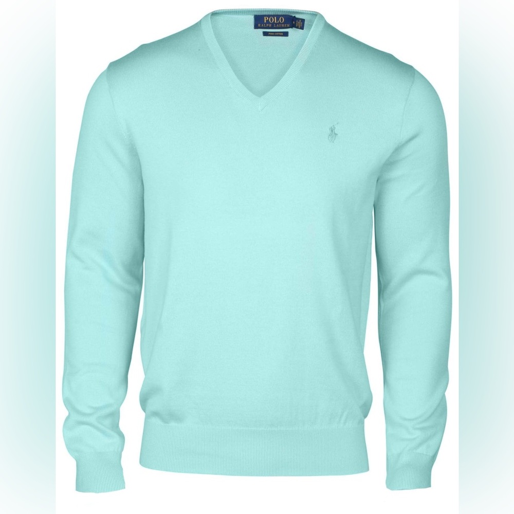 Polo by Ralph Lauren Men's Pima Cotton V Neck Sweater - XXL Like new!
